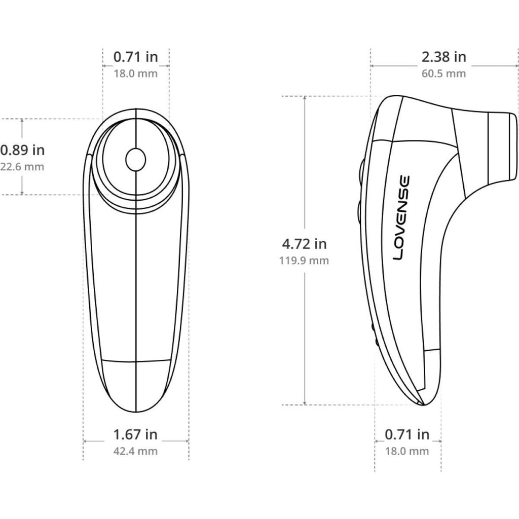 Stimulator Clitoris Lovense Tenera 2 Bluetooth Control, Free App, IPX7, Silicon, Roz/Albastru