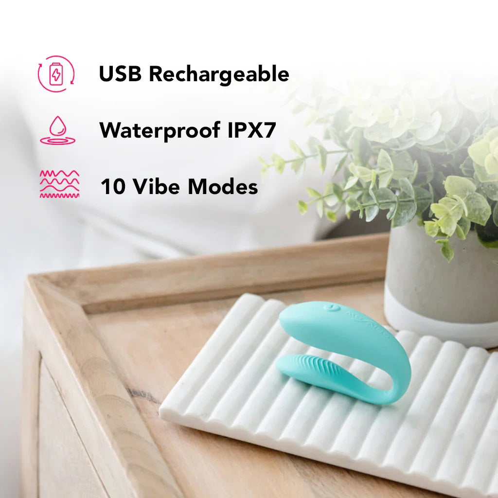 Vibrator de Cuplu We Vibe Sync Lite, Mobil App Control, Albastru