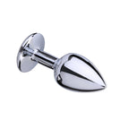 Dop Anal Metallic Buttplug, Medium, Argintiu/Roz Inchis