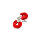 Police Handcuffs With Soft Red Fur