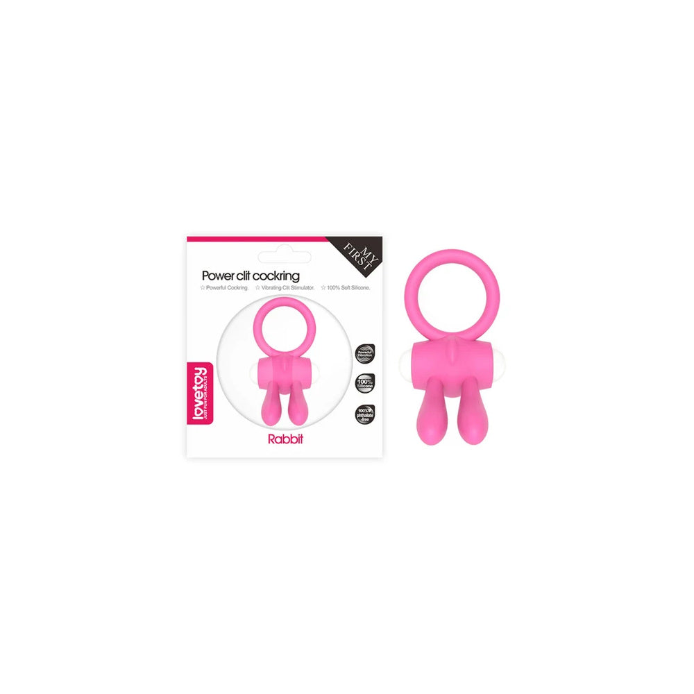 Inel de Penis Power Clit Cockring Silicon Roz Imagine principală a produsului