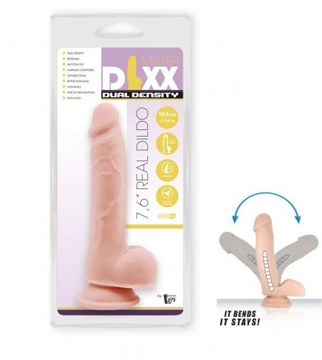 Dildo Realist Bendable Dubla Densitate Real Dildo Mister Dixx 19 cm