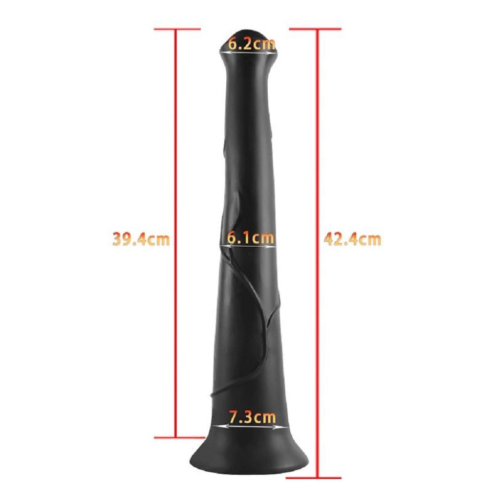 X-MEN Huge Horse Dildo 19 inch Black Imagine secundară a produsului