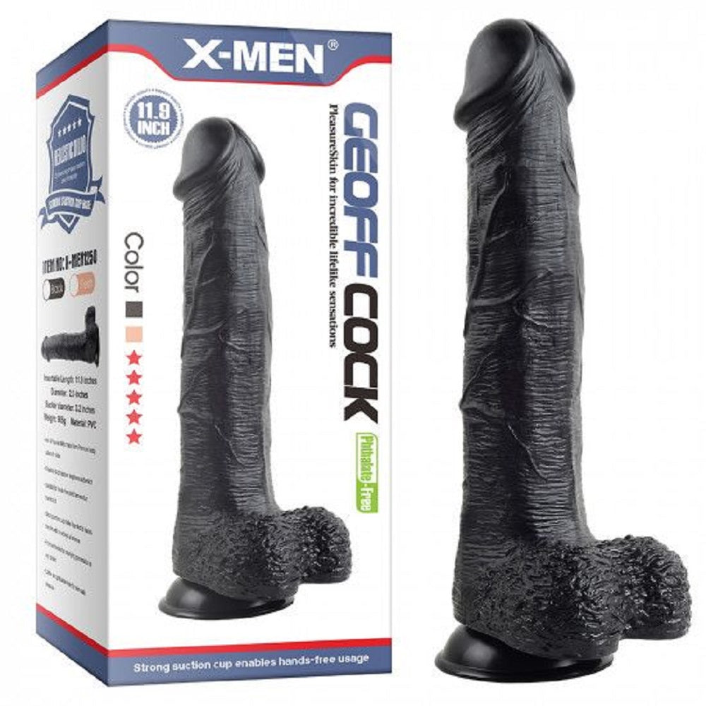 X-MEN Geoff 11.9" Cock Black Imagine principală a produsului