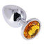Dop Anal Metallic Buttplug, Large, Argintiu/Galben