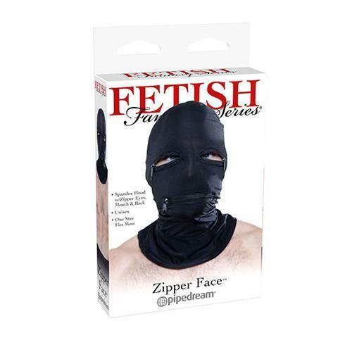 Masca Fetish Fantasy-Zipper Face Hood Black