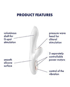 Vibrator G-Spot Rabbit Satisfyer Alb 22 cm