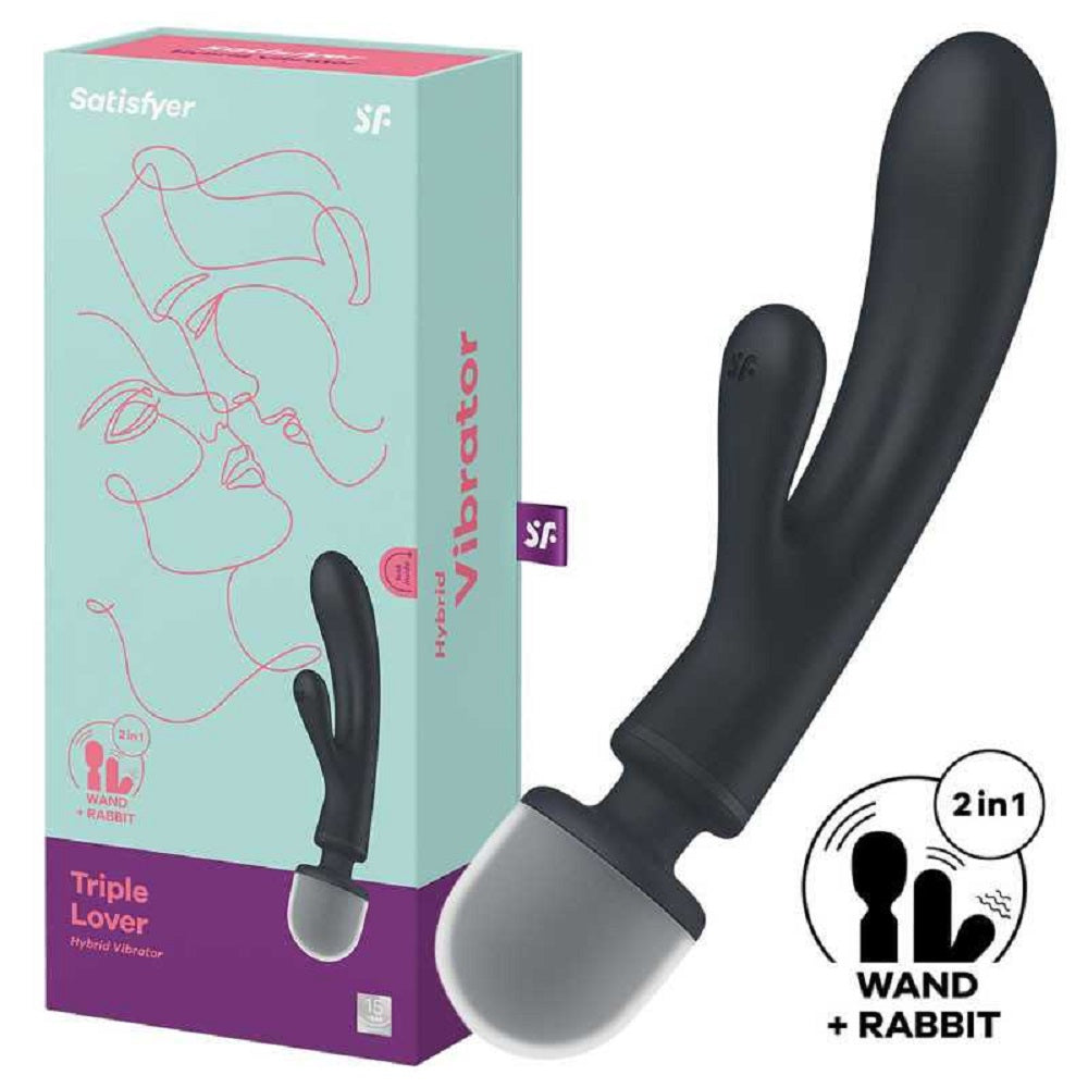 Vibrator Triple Lover Satisfyer Black