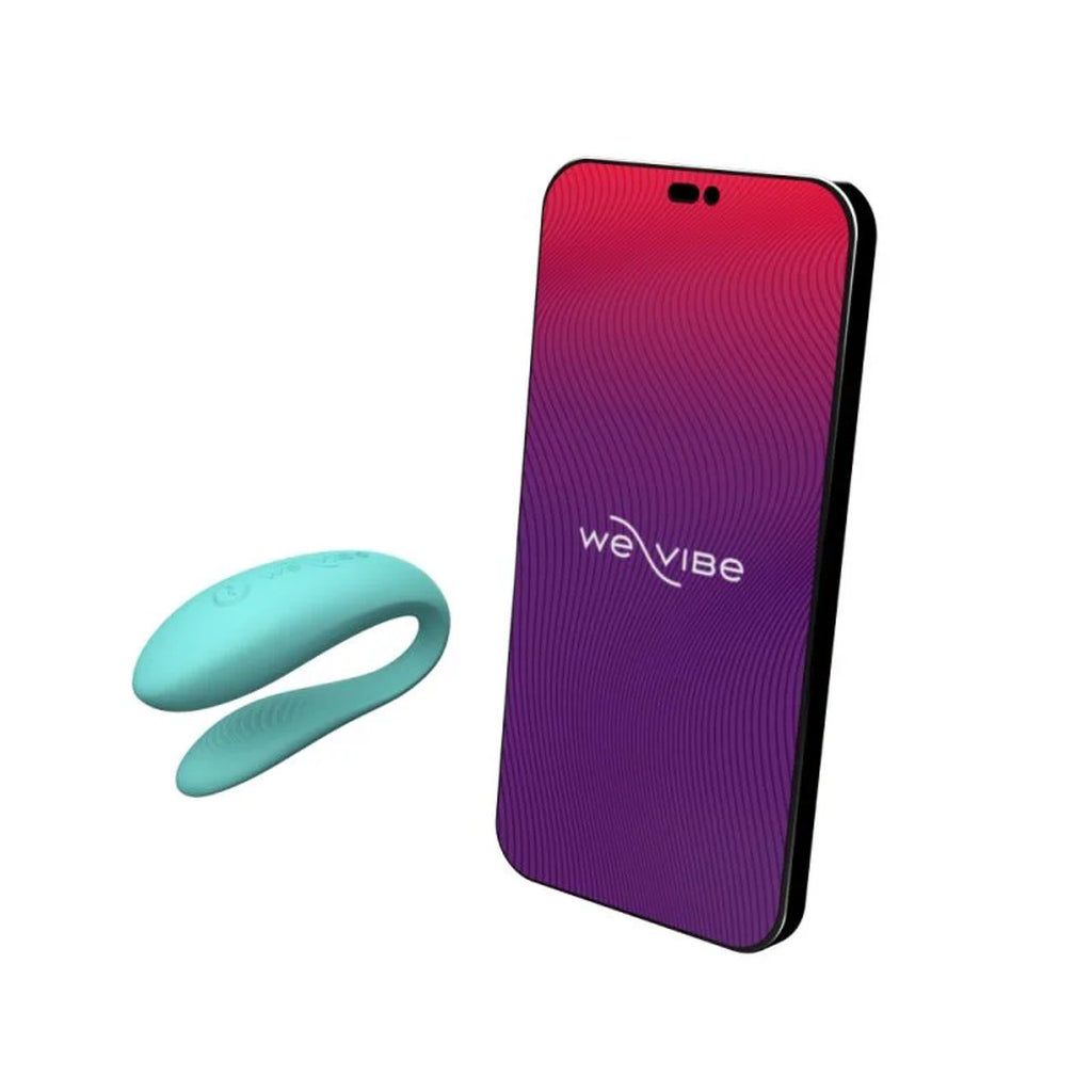 Vibrator de Cuplu We Vibe Sync Lite, Mobil App Control, Albastru