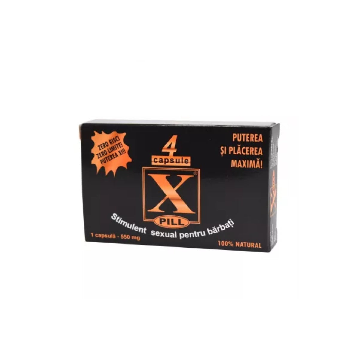 X-Pill Stimulent sexual pentru barbati 4 capsule Imagine principală a produsului