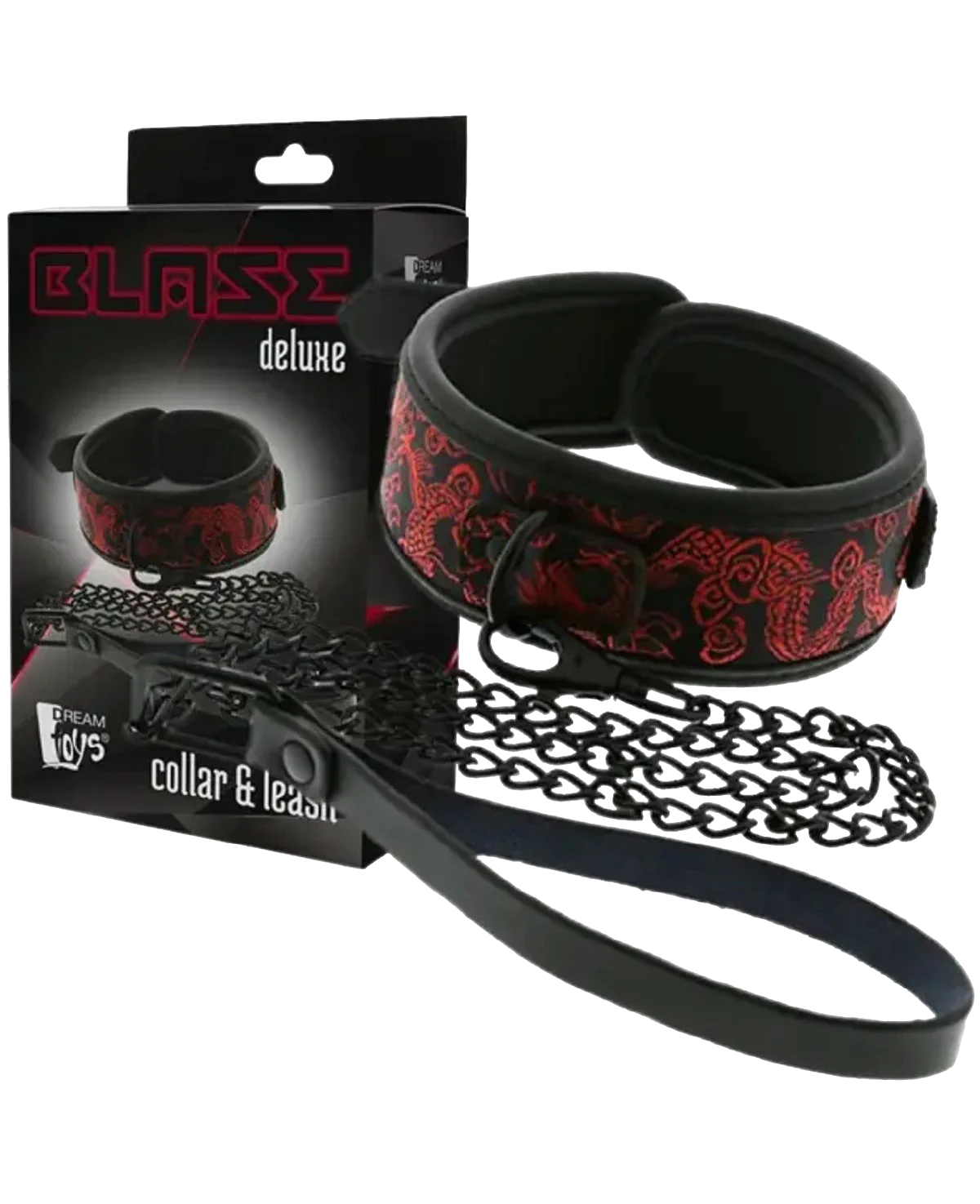 Zgarda si Lesa Blaze Deluxe Negru/Rosu Imagine principală a produsului